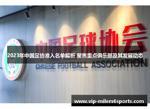 2023年中国足协准入名单解析 聚焦重点俱乐部及其发展动态